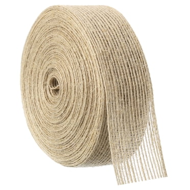 Unique Bargains 1 Rouleau Ruban en Toile de Jute Naturelle 1-1/4 Pouce Ruban Filaire en Toile de Jute Ruban Rustique