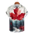 thumbnail image 4 of Pisexur Shirts for Man T Hommes Mode Décontractée Col Rabattu Imprimé Manches Courtes Chemise Boutonnée Blouse Marine,5TG Chemises de Golf Hommes & Chemises Hommes, 4 of 7