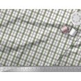 thumbnail image 3 of Soimoi Pink Moss Georgette Fabric Window Pane Check Decor Fabric Printed Yard 42 Inch Wide, 3 of 3