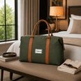 thumbnail image 4 of Large Weekender Duffel Bag | Carry-On Travel Bag (GREEN), 4 of 10