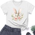 thumbnail image 4 of Weiqiqre Womens Workout Tops Happy Easter T Shirt Easter Bunny Shirt Cute Rabbit Graphic Tee Gift Spring Tees Tops, 4 of 4