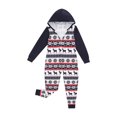 thumbnail image 4 of Faithtur Mignon Pyjama une-Pièce à Capuche avec Fermeture Éclair Imprimé de Noël Parent-Enfant, 4 of 9