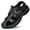 Black, variant on New Leather Sandals Mens Outdoor Wading Leisure Sports First Layer Cowhide Beach Shoes
