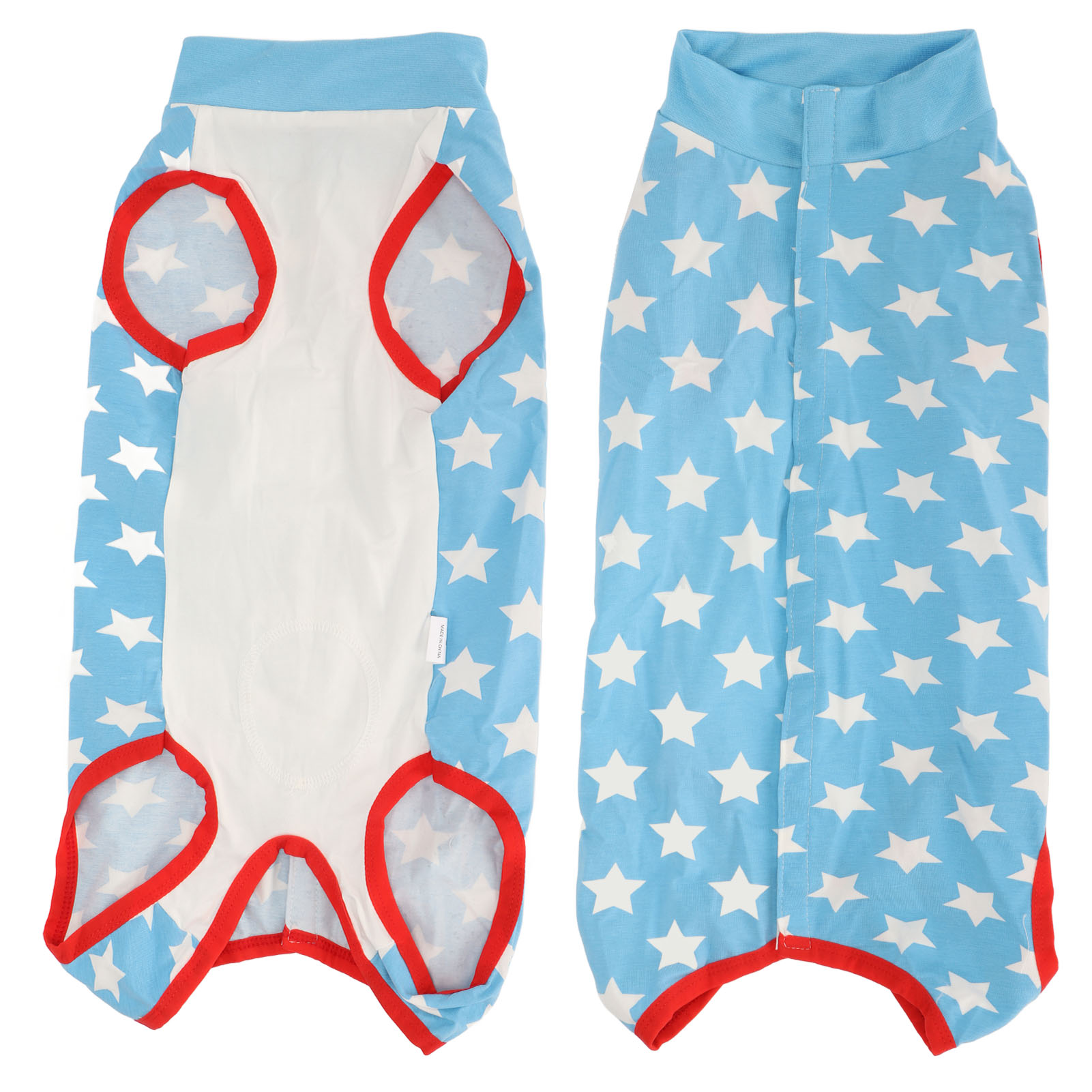 Dog Recovery Suit, Breathable Blue Comfortable Cotton Dog Surgical Bodysuit For Dogs