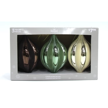 Holiday Time, 3ct Teardrop Christmas Ornament