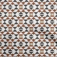 thumbnail image 1 of oneOone Georgette Viscose Brown Fabric Geometric Sewing Material Print Fabric By The Yard 42 Inch Wide, 1 of 4