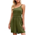 thumbnail image 2 of Shorts TopLLC pour Femmes Shorts pour Femmes Mode pour Femmes Uni Bretelle Simple Sans Manches Combinaison Shorts Pantalons Combinaison pour Femmes, 2 of 9