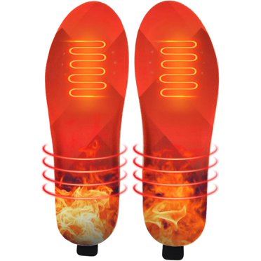 Semelles Chauffantes / Chaussures Chauffées USB pour Sports de Plein Air, Semelles Électriques Découpables pour Hommes et Femmes, Chasse, Pêche, Camping, Randonnée