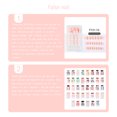 thumbnail image 2 of ziyahi False Nail Wearable Perfect Matching Simple to Wear No Irritating Odor Fake Fingernail Breathable Press Type Adjustable Paster Type 16 Type 25 F741 1Set, 2 of 6