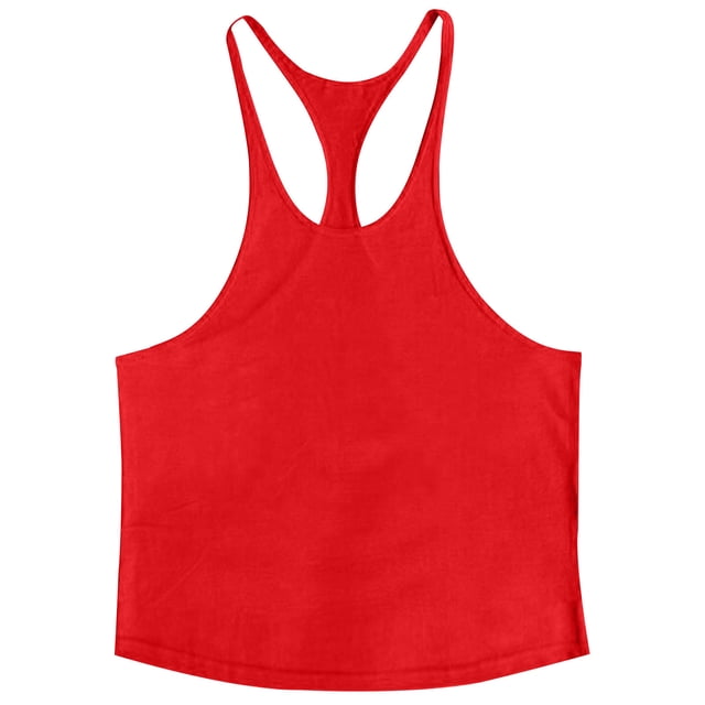 Plebaso Cotton Tank Tops for Men Workout Sleeveless Muscle Shirts Lightweight Summer Athletic Running Tee