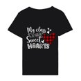 thumbnail image 5 of Pisexur Valentines Day T-shirt Top T-shirt à Manches Courtes Imprimé Amour de la Saint-Valentin pour Femmes Haut à Manches Courtes Col Rond Haut/chemise, 5 of 5