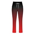 thumbnail image 4 of RXIRUCGD Men's Fashion Drawstring Elastic Waist Gradient Color Casual Length Pants, Wine, Size: 3XL, 4 of 4