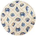 thumbnail image 1 of HomeRoots 354124 Tapis Rond en Polypropylène Traité aux UV 7 Pi. 6 Po. pour Sable, 1 of 1