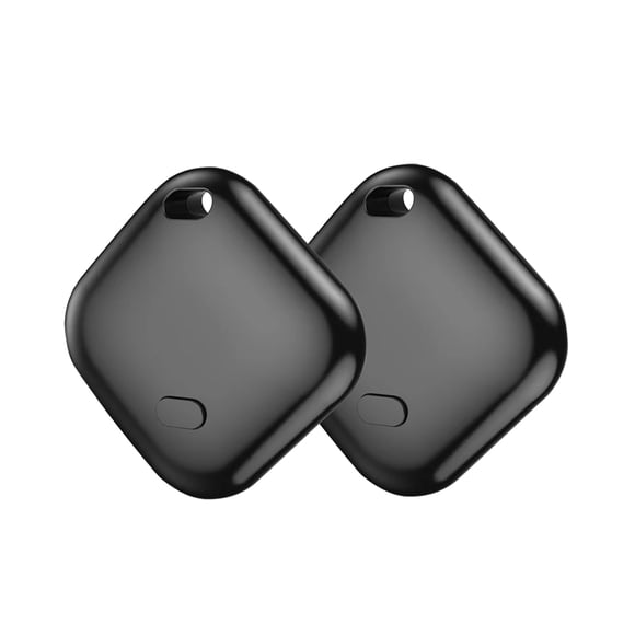 2-Pack Black F02-B Google Certified Bluetooth Tracker for Android 9+, Smart Locator with Find My Device App, 150m Range, 60-80dB Alarm, IP67 Waterproof, Replaceable CR2032 Battery (8-12 Month Life) –