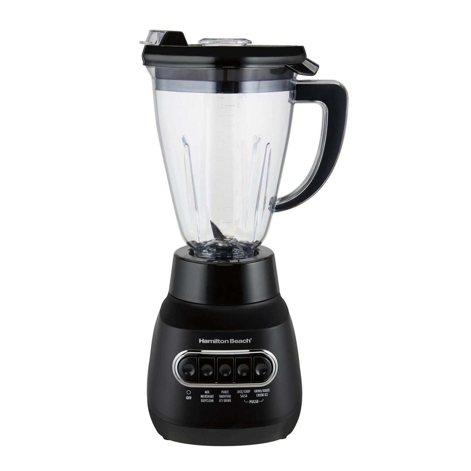 Hamilton Beach Multi-Blend® Blender with Stainless Steel Ice-Crushing Blades, 48 oz Jar, Black, 58180JC