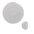 thumbnail image 2 of Cotton Drink Coaster, Handmade Round Drinking Cup Mat for Home Kitchen, 4.3", 2 of 8