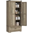 thumbnail image 1 of HOMCOM Armoire de Rangement de Cuisine de 69 Pouces de Hauteur avec Tablettes Ajustables, Gris, 1 of 10