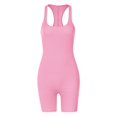 thumbnail image 3 of Timegard Bodysuit for Women Square Neck Ribbed Comfy Slim Short Rompers Workout Gym Jumpsuit Casual, 3 of 6
