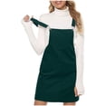 thumbnail image 3 of KIHOUT Women's Pinafore Skirt Overalls Summer Adjustable Straps Ladies Ribbed Short Dress with Pockets, 3 of 6