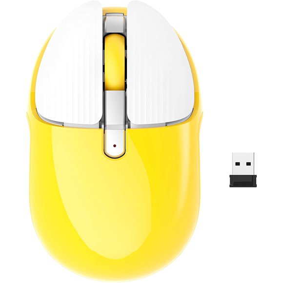 Rechargeable Wireless Mouse Mini Portable Mobile Mouse 1200DPI Silent 3 Buttons Optical Mouse with Nano Receiver Home Office Cordless Mice for PC Laptop Computer