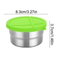 thumbnail image 3 of Stainless Steel Snack Box with Silicone Lid - Sealed Airtight Food Storage Container Portable Divided Compartment for Snacks Seasonings, Green, JKODE, 3 of 8