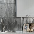 thumbnail image 2 of FASÄDE Skyline Decorative Vinyl Backsplash Panel in Brushed Steel (6X6 Inch Sample), 2 of 5