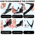 thumbnail image 4 of Black Premium Adjustable Stainless Steel Artificial Acrylic Fake False Nail Tip Clipper Cutter Trimmer Manicure Pedicure Sharp Blade Clip Tool For Salon Home Nail Art Beauty Design DIY, 4 of 5