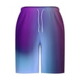 thumbnail image 4 of Cameland Large Size Shorts Men, Gradient Drawstring Elastic Waist Shorts Summer Casual Beach Quick Dry Shorts, 4 of 5