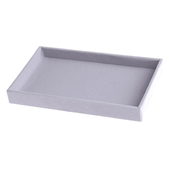 Milaget Velvet Jewelry Display Organizer Case Tray Holder Necklace Ears Bangle Storage StyleA-Empty Tray