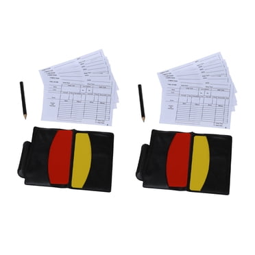 2X Boîte pour Arbitre de Match de Football Cartes Rouges et Jaunes