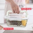 thumbnail image 3 of 3 Fruit Fruit Containers With Tureen Bowl Clear Container Container Sealed Container Cereal Oatmeal Food Eggs Container with Snack Containers for Pantry Condiment Containers Leftover Pizza Storage, 3 of 3