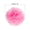 thumbnail image 2 of Unique Bargains 6' Tissue Pom Poms Paper Flowers Ball Wedding Party Decoration, Pink 10 Pack, 2 of 6