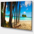 thumbnail image 2 of Praslin Island Tropical Beach Panorama - Modern Seascape Canvas Artwork, 2 of 3