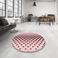 thumbnail image 4 of Ahgly Company Tapis d'Intérieur Lavable à la Machine, Carré, Transitionnel, Rose Pâle, Tapis de Zone, 6 Pieds Carré, 4 of 7