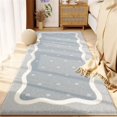 thumbnail image 4 of Estbridge Soft Bedroom Rugs - Bedside Rug  Flocking Carpet with Non-Slip Rubber Bottom  Modern Design  Easy to Clean - Ideal for Bedroom  Living Room  Nursery  College Dorm - 40cmx80cm, 4 of 7