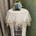 thumbnail image 1 of CHOK Lace Jacquard Tablecloth Macrame Round Doily Table Topper Decoration Cover for Home Dresser Scarf and Table Centerpiece, 1 of 2