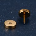 thumbnail image 2 of Unisex Stainless Steel Ear Stud Dumbbell ear Earring Titanium Dumbbell High Polished Ear Piercing Punk Style, 2 of 7