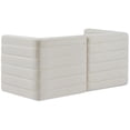 thumbnail image 4 of Meridian Furniture Quincy Canapé Modulaire en Velours Crème, 4 of 27