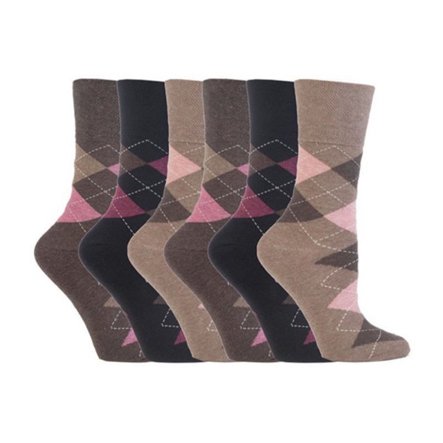 Gentle Grip - 6 Paires Chaussettes pour Femmes Gentle Grip Mi-Mollet Non Élastiques