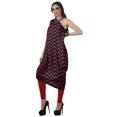 thumbnail image 4 of Moomaya Robe Kurti Sans Manches à une Épaule Imprimée pour Femmes, Vêtement de Créateur Boho pour Fête, 4 of 7