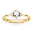 thumbnail image 2 of Birthstone Oval Ring with Shoulder Accents - Diamond/White Topaz (April), 2 of 5