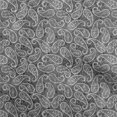 thumbnail image 1 of oneOone Rayon Gray Fabric Paisleys Sewing Craft Projects Fabric Prints By Yard 56 Inch Wide, 1 of 4