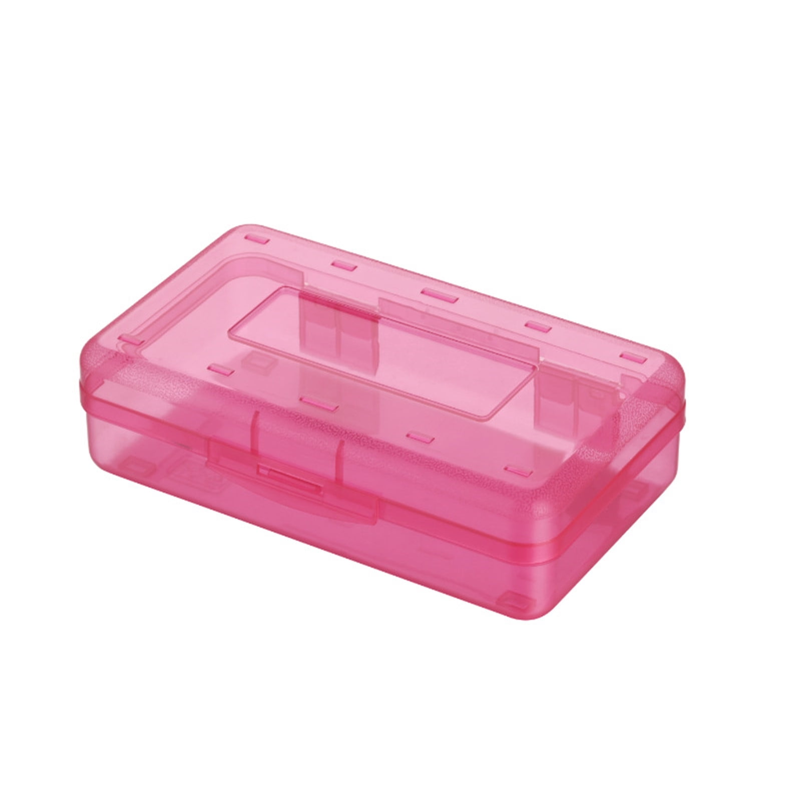 Dvkptbk Pencil Case, Large Clear Pencil Box Case, Plastic Crayon Marker Box with Snap-tight Lid, Plastic Pencil Case, Plastic Pencil Box, Crayon Box Storage, Art Craft Marker Organizer