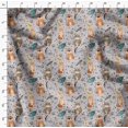 thumbnail image 4 of Soimoi Gray Poly Georgette Fabric Feather & Animals Tribal Print Fabric by Yard 52 Inch Wide, 4 of 5