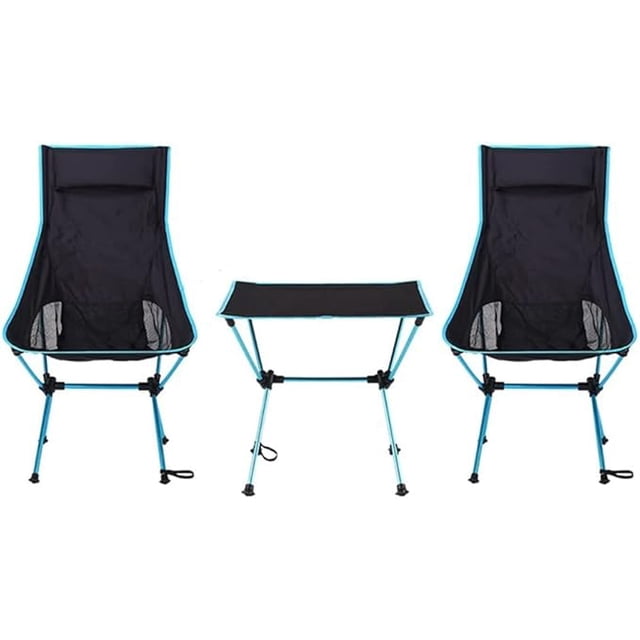 3 Pieces Folding Camping Chairs, Portable Outdoor Sport Chair with High Back, Light Camping Chair Outdoor, for Camp Hiking Backpacking Lawn Beach Camp Chairs