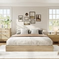 thumbnail image 3 of EDTara Solid Wood Platform Bed with Sturdy Wooden Slats, Full Size Floor-Standing Bed Frame, Modern Minimalist Design Space-Saving Bed Frame, No Box Spring Needed, Easy Assembly, 3 of 8