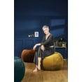 thumbnail image 3 of Plump Copper Velvet Pouf – Oversized Round Floor Ottoman with Ultra-Soft Velvet Shell and Polystyrene Bead Fill for Living Room, Bedroom or Office, 3 of 6