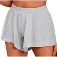 thumbnail image 1 of Timegard Shorts for Women Elastic Waisted Ruched Comfy Solid Color Shorts Summer Casual Loose Shorts, 1 of 6