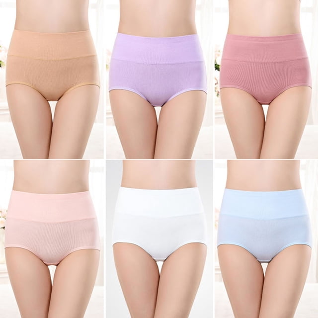 Soki Womens Underwear Multiple Cotton High Rise Briefs 6PC on Clearance