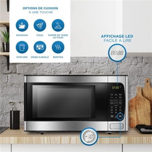 Danby 0.9 Cu. ft. Micro-ondes de comptoir et n°44; acier inoxydable